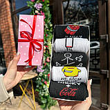 Найкращий набір шкарпеток чоловічих довгих демісезонних модних із класними малюнками 40-45 5 пар у Br BAR, фото 7