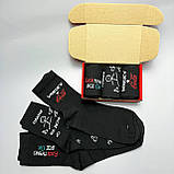 Комплект шкарпеток чоловічих довгих демісезонних з креативним веселим принтом 40-45 3 пари на крутий Br BAR, фото 3