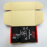 Комплект шкарпеток чоловічих довгих демісезонних з креативним веселим принтом 40-45 3 пари на крутий Br BAR, фото 6