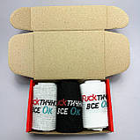 Подарунковий бокс шкарпеток чоловічих високих весна осінь практичних якісних прикольних 40-45 3 пари для Br BAR, фото 6