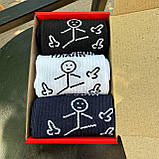 Комплект шкарпеток чоловічих довгих весна-осінь повсякденних із кумедним принтом 40-45 3 пари на креативний Br BAR, фото 2