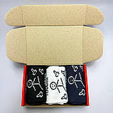 Комплект шкарпеток чоловічих довгих весна-осінь повсякденних із кумедним принтом 40-45 3 пари на креативний Br BAR, фото 5