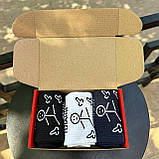 Комплект шкарпеток чоловічих довгих весна-осінь повсякденних із кумедним принтом 40-45 3 пари на креативний Br BAR, фото 7