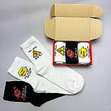 Креативний бокс шкарпеток чоловічих високих весна осінь із яскравим класним дизайном 40-45 3 шт у Br BAR, фото 4