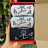 Класний бокс шкарпеток чоловічих довгих демісезонних із крутим принтом Плани на день 40-45 3 пари в коробці Br BAR, фото 3