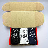 Класний бокс шкарпеток чоловічих довгих демісезонних із крутим принтом Плани на день 40-45 3 пари в коробці Br BAR, фото 4