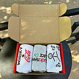 Крутий набір шкарпеток чоловічих довгих демісезонних з класним смішним принтом 40-45 3 пари ідея на Br BAR, фото 8