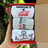 Крутий набір шкарпеток чоловічих довгих демісезонних з класним смішним принтом 40-45 3 пари ідея на Br BAR, фото 5