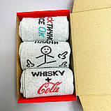 Подарунковий набір шкарпеток чоловічих довгих практичних весна осінь із крутим принтом 40-45 3 шт у Br BAR, фото 3