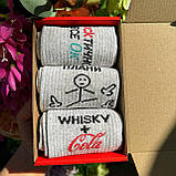 Подарунковий набір шкарпеток чоловічих довгих практичних весна осінь із крутим принтом 40-45 3 шт у Br BAR, фото 6