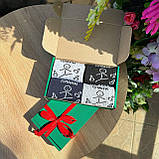 Бокс шкарпеток чоловічих довгих демісезонних оригінальних з класним принтом 40-45 4 пари крута ідея Br BAR, фото 5