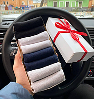 Комплект шкарпеток чоловічих різнокольорових літніх бавовняних коротких базових однотонних практичних 41-45 8 пар Br BAR