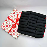 Набір шкарпеток чоловічих коротких літніх трикотажних базових однотонних чорних 41-45 24 пари в Br BAR, фото 2