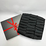 Подарунковий комплект шкарпеток чоловічих чорних коротких літніх чорних базових однотонних простих 41-45 24 Br BAR, фото 2