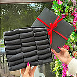 Подарунковий комплект шкарпеток чоловічих чорних коротких літніх чорних базових однотонних простих 41-45 24 Br BAR, фото 5