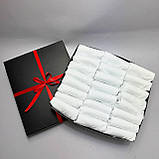 Комплект шкарпеток чоловічих білих коротких літніх простих високої якості 41-45 24 пари в коробці для Br BAR, фото 4