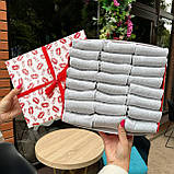 Комплект шкарпеток чоловічих сірих укорочених літніх простих повсякденних 41-45 24 пари в коробці для Br BAR, фото 4