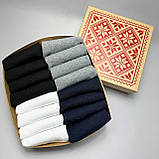 Базовий комплект шкарпеток чоловічих різнокольорових коротких на літо 41-45 16 пар у подарунковій коробці Br BAR, фото 5