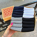 Базовий комплект шкарпеток чоловічих різнокольорових коротких на літо 41-45 16 пар у подарунковій коробці Br BAR, фото 8