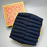 Прикольний бокс шкарпеток чоловічих синіх літніх укорочених повсякденних однотонних 41-45 16 пар на Br BAR, фото 5