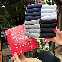 Подарунок набір шкарпеток чоловікові різнокольорових коротких на літо 41-45 16 пар у прикольній Br BAR