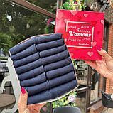 Подарунковий бокс шкарпеток чоловічих синіх на літо укорочених якісних однотонних 41-45 16 пар для хлопця Br BAR, фото 2