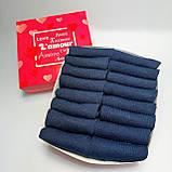 Подарунковий бокс шкарпеток чоловічих синіх на літо укорочених якісних однотонних 41-45 16 пар для хлопця Br BAR, фото 6