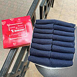 Подарунковий бокс шкарпеток чоловічих синіх на літо укорочених якісних однотонних 41-45 16 пар для хлопця Br BAR, фото 7