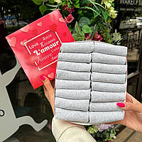 Літній набір шкарпеток чоловічих сірих коротких простих міцних однотонних 41-45 16 пар подарунок хлопцю на Br BAR