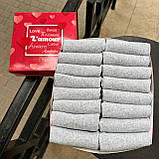 Літній набір шкарпеток чоловічих сірих коротких простих міцних однотонних 41-45 16 пар подарунок хлопцю на Br BAR, фото 7