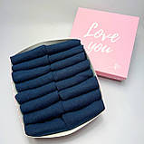 Прикольний бокс шкарпеток чоловічих синіх на літо коротких базових міцних однотонних 41-45 16 шт на Br BAR, фото 4