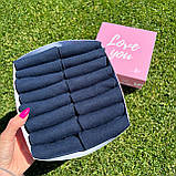 Прикольний бокс шкарпеток чоловічих синіх на літо коротких базових міцних однотонних 41-45 16 шт на Br BAR, фото 8