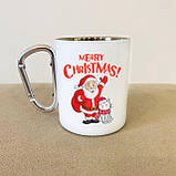 Креативний кухоль сталевий 300 мл із якісною сублімацією різдвяна чашка туристичний із металу Br BAR, фото 2