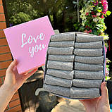 Комплект шкарпеток чоловічих сірих укорочених на літо практичних трикотажних 41-45 16 шт у прикольній Br BAR, фото 2