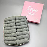 Комплект шкарпеток чоловічих сірих укорочених на літо практичних трикотажних 41-45 16 шт у прикольній Br BAR, фото 6