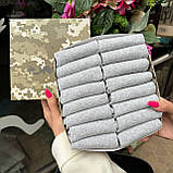 Базовий комплект шкарпеток чоловічих сірих коротких на літо міцних бавовняних 41-45 16 шт у подарунковій Br BAR, фото 4