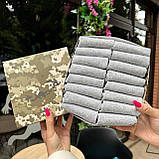 Базовий комплект шкарпеток чоловічих сірих коротких на літо міцних бавовняних 41-45 16 шт у подарунковій Br BAR, фото 5