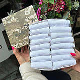 Повсякденний набір шкарпеток чоловічих на літо білих коротких хорошої якості 41-45 16 пар у подарунковій Br BAR, фото 9