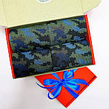 Оригінальний комплект шкарпеток чоловічих 40-45 р на 4 пари високі білі демісезонні з камуфляжним принтом ЗСУ Br BAR, фото 3