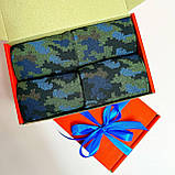 Оригінальний комплект шкарпеток чоловічих 40-45 р на 4 пари високі білі демісезонні з камуфляжним принтом ЗСУ Br BAR, фото 6