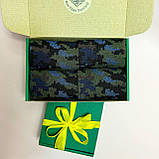 Подарунковий набір шкарпеток чоловічих 40-45 р на 4 пари довгі демісезонні білі з камуфляжним принтом ЗСУ Br BAR, фото 2