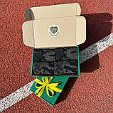 Подарунковий набір шкарпеток чоловічих 40-45 р на 4 пари довгі демісезонні білі з камуфляжним принтом ЗСУ Br BAR, фото 3