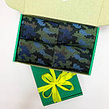 Подарунковий набір шкарпеток чоловічих 40-45 р на 4 пари довгі демісезонні білі з камуфляжним принтом ЗСУ Br BAR, фото 4