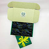 Подарунковий набір шкарпеток чоловічих 40-45 р на 4 пари довгі демісезонні білі з камуфляжним принтом ЗСУ Br BAR, фото 5