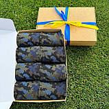 Подарунковий бокс шкарпеток чоловічих на 8 пар 40-45 р камуфляжні бавовняні високі повсякденні якісні Br BAR, фото 6