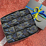 Подарунковий бокс чоловічих шкарпеток 40-45 на 12 пар високі трикотажні демісезонні з камуфляжним принтом Br BAR, фото 7