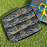 Подарунковий бокс чоловічих шкарпеток 40-45 на 12 пар високі трикотажні демісезонні з камуфляжним принтом Br BAR, фото 8