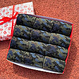 Подарунковий бокс чоловічих шкарпеток 40-45 на 12 пар високі бавовняні демісезонні з камуфляжним принтом Br BAR, фото 7