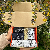 Чоловічий набір на подарунок чашка керамічна 330 мл і високі шкарпетки весна-осінь 8 шт 40-45 Плани на день Br BAR