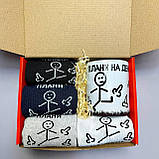 Чоловічий набір на подарунок чашка керамічна 330 мл і високі шкарпетки весна-осінь 8 шт 40-45 Плани на день Br BAR, фото 7